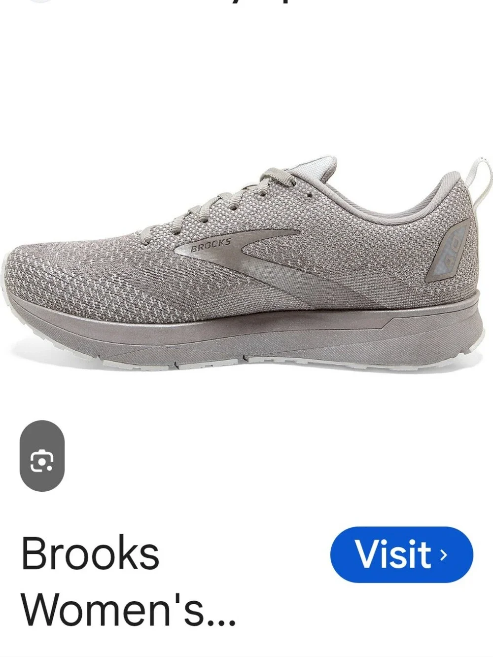 Brooks Revel Silver Gray Glitter Running Shoe 9